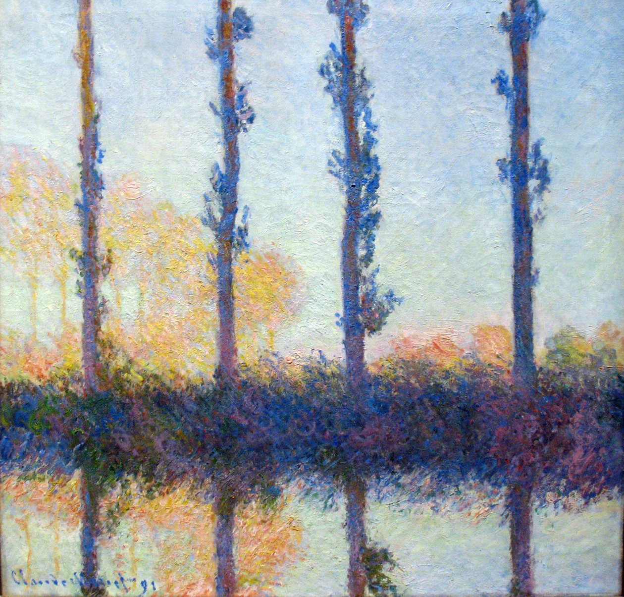 Los cuatro árboles de Claude Monet