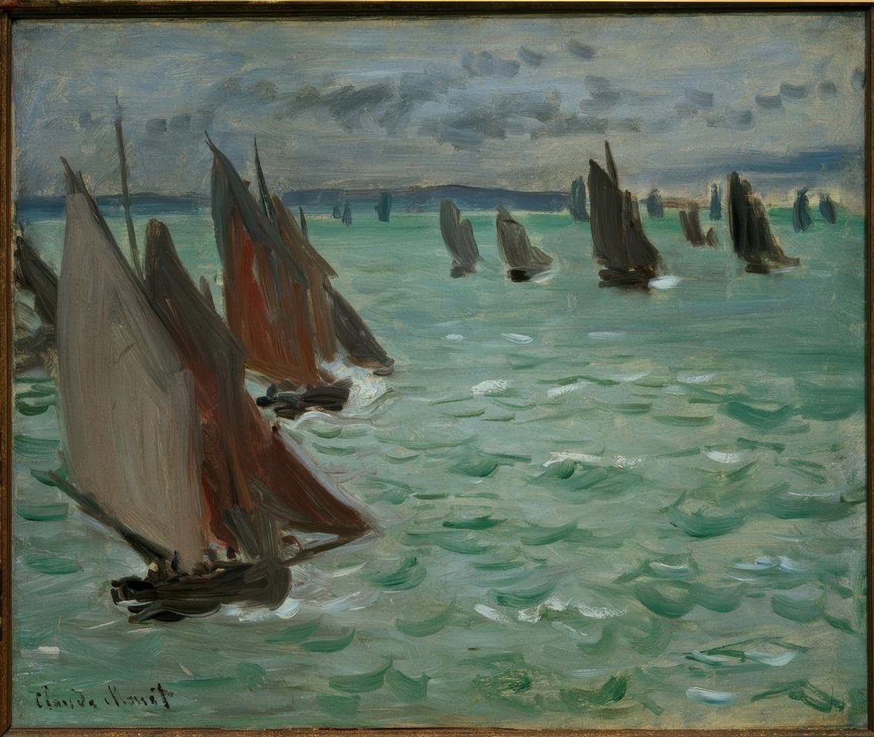 Veleros en el mar de Claude Monet