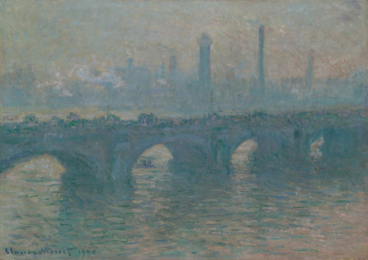 Puente de Waterloo, Clima Gris, 1900 de Claude Monet
