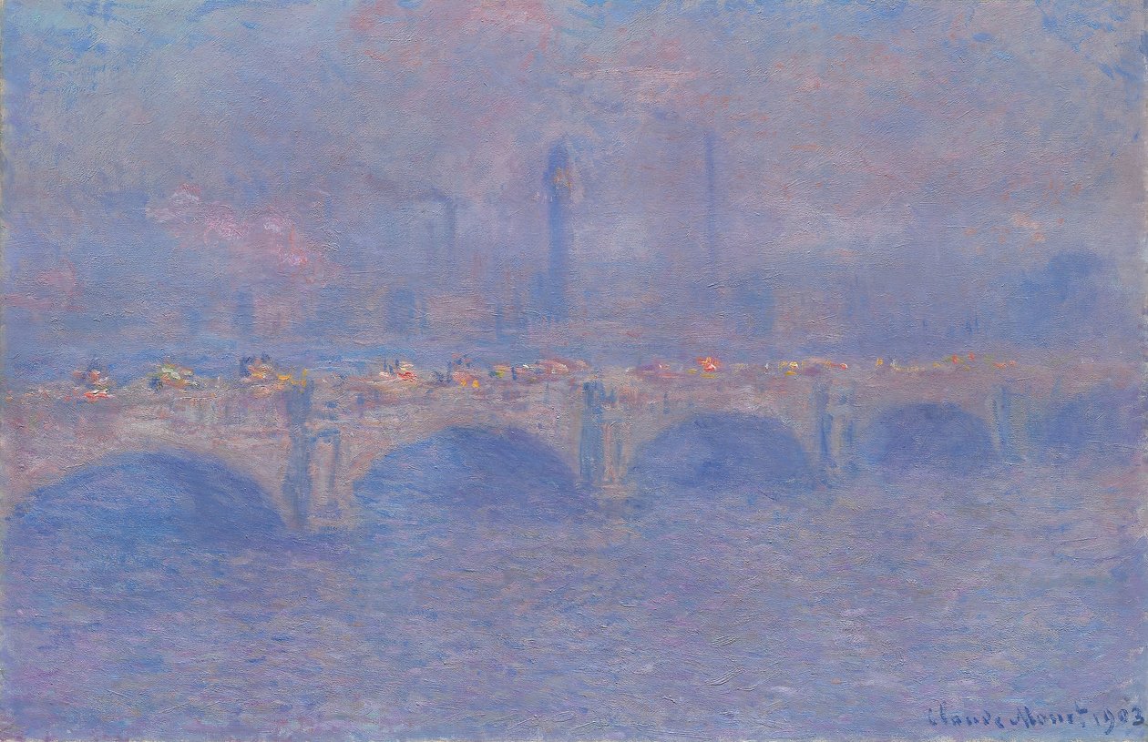 Puente de Waterloo, Efecto de la Luz del Sol de Claude Monet