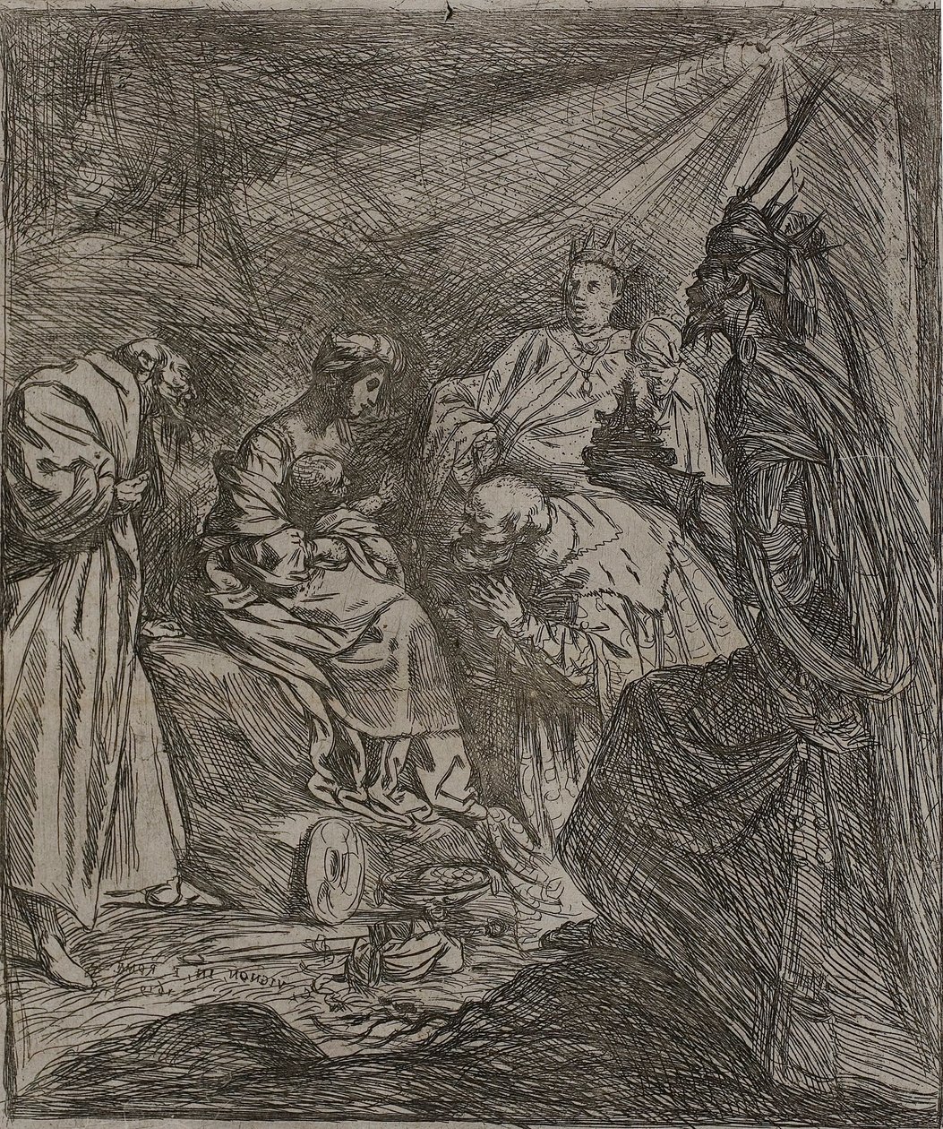 Adoración de los Reyes de Claude Vignon