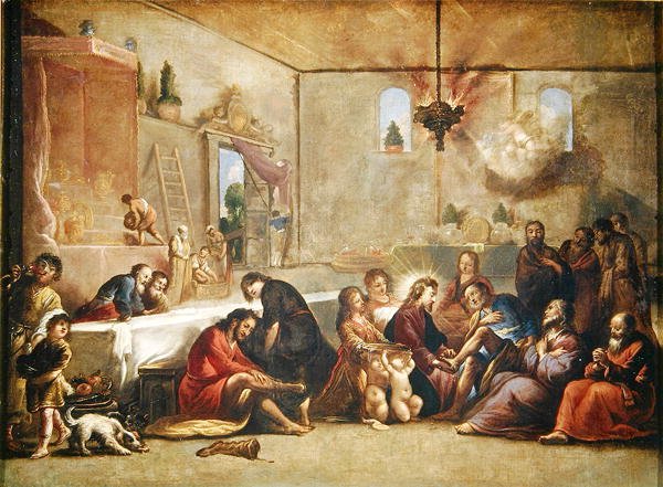 Cristo Lavando los Pies de los Discípulos, 1653 de Claude Vignon