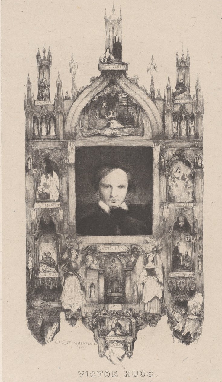 Retrato de Victor Hugo, 1833 de Célestin Nanteuil