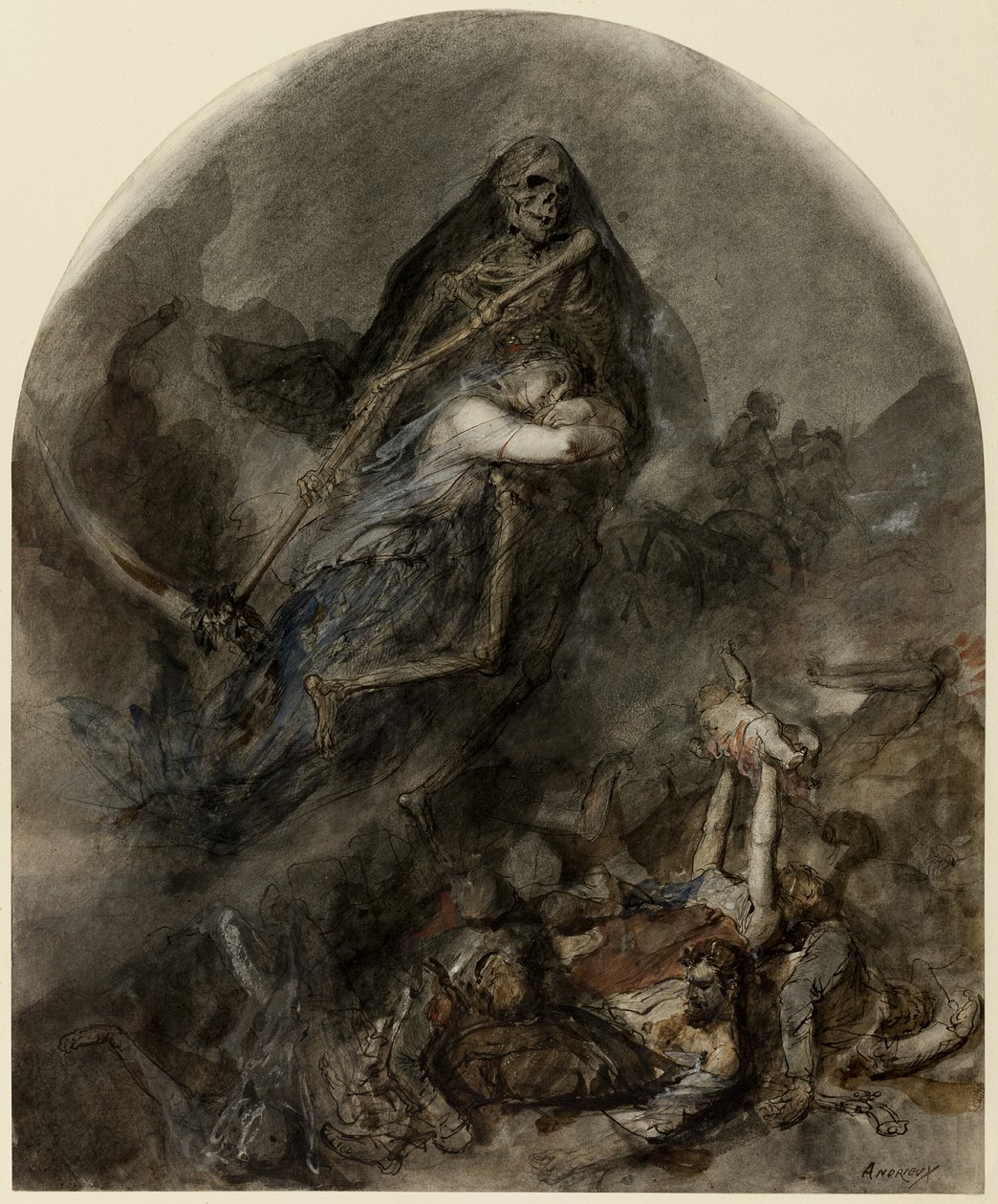 Alegoría de la muerte de Clément Auguste Andrieux