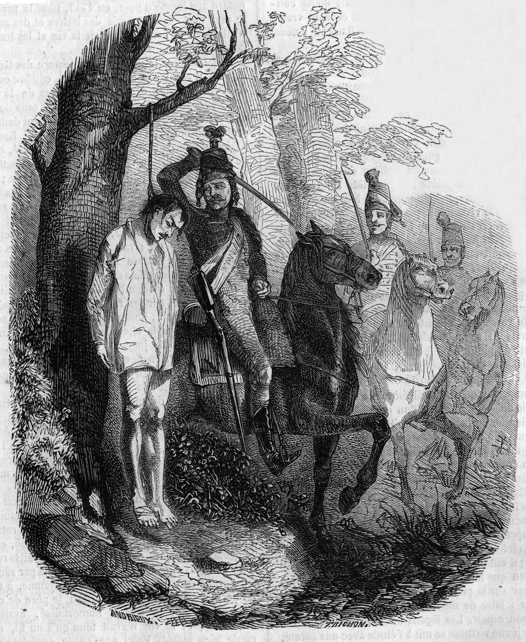 Claude Rameau abatido por los húsares de Clément Auguste Andrieux