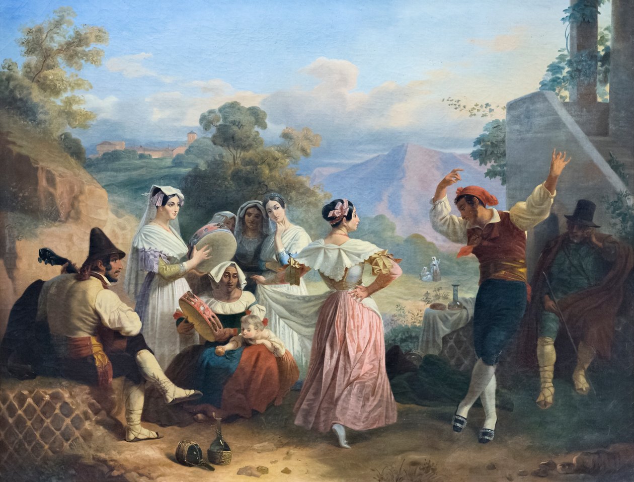 Danza tradicional (óleo sobre lienzo) de Consalvo Carelli