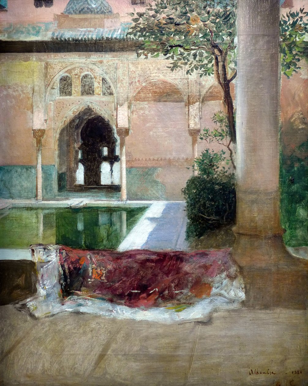 Patio de la Alhambra de Granada, 1880 de Constant