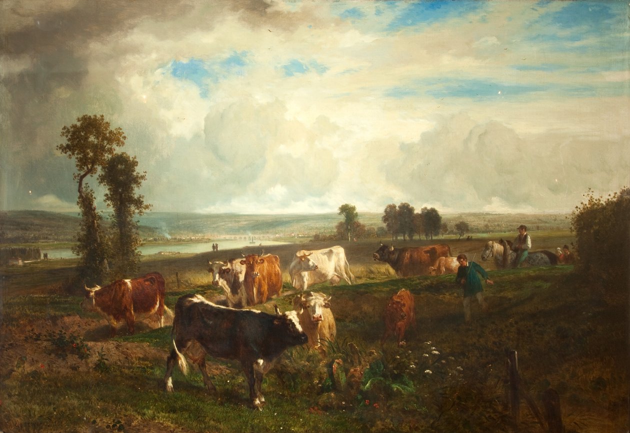Paisaje, Les Hauteurs de Suresnes, 1856 de Constant Emile Troyon