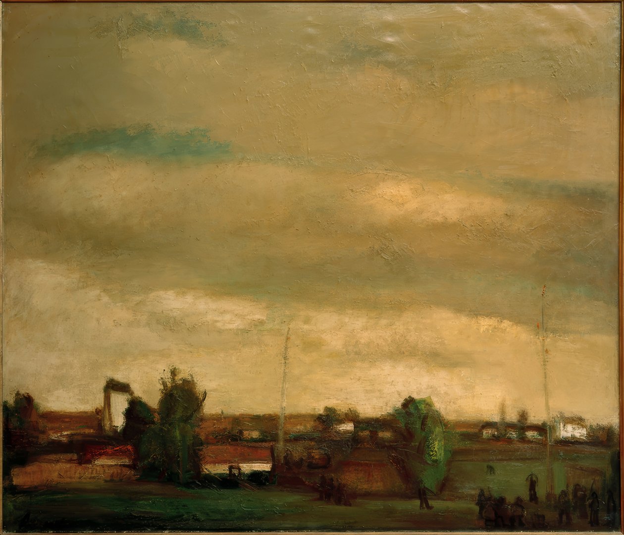 Pueblo y tiro con arco de Constant Permeke