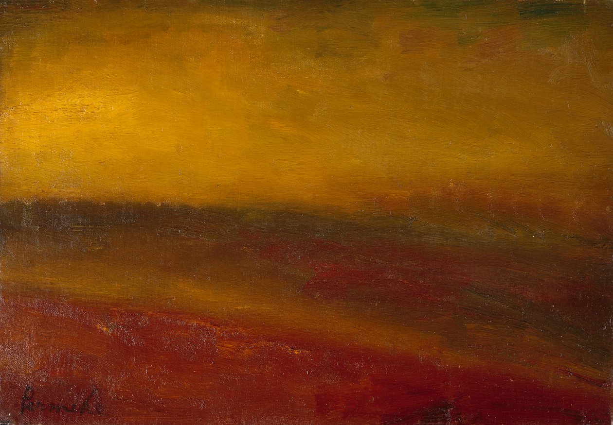 Paisaje al atardecer (óleo sobre lienzo) de Constant Permeke