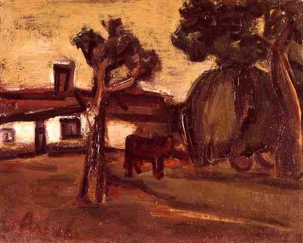 The Farm-Yard (óleo sobre lienzo) de Constant Permeke