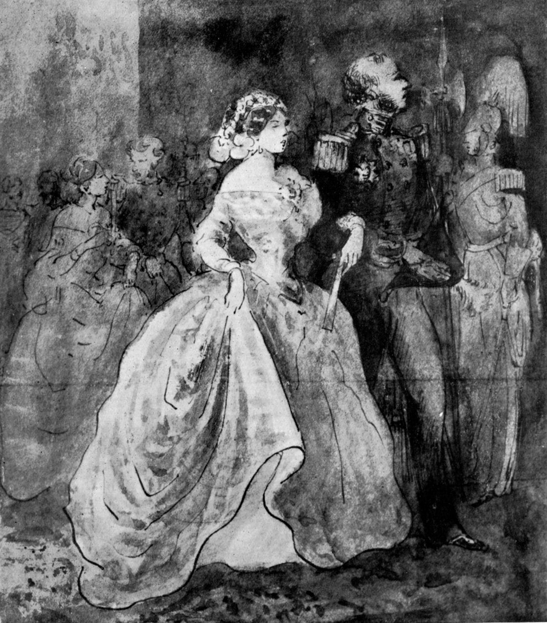 Una recepción en la corte, siglo XIX, 1930 de Constantin Guys