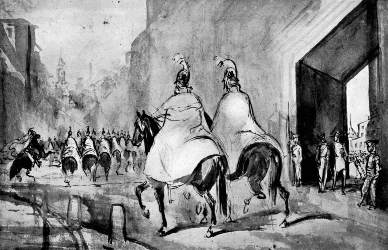 Coraceros, siglo XIX de Constantin Guys