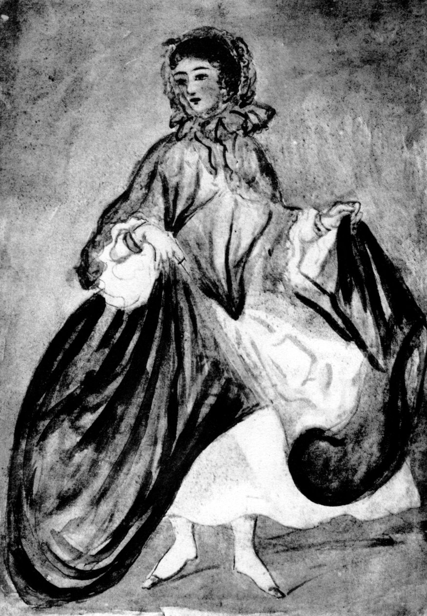 Estudio de una mujer, siglo XIX, 1930 de Constantin Guys