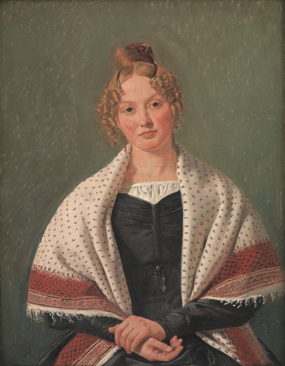 Retrato de Hanne Wanscher, de soltera Wegener de Constantin Hansen