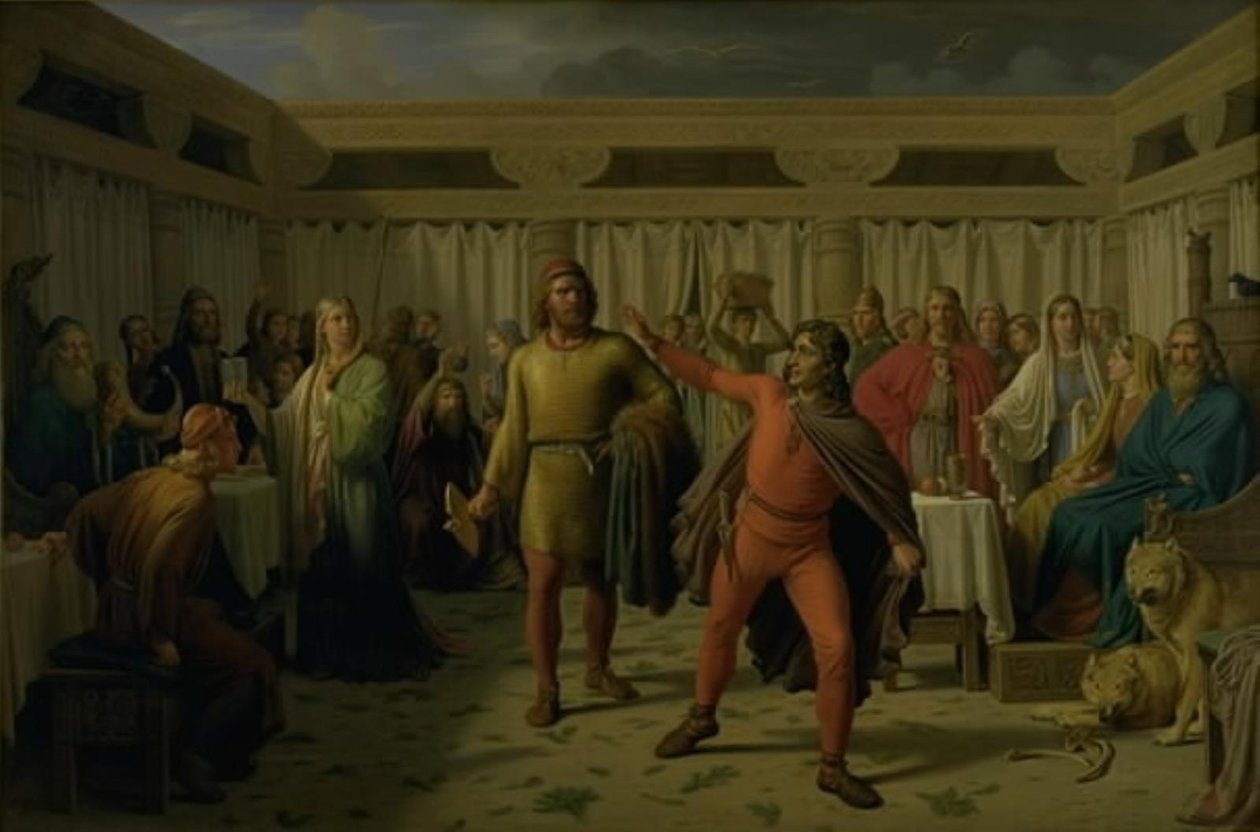 El festín de Ægir de Constantin Hansen