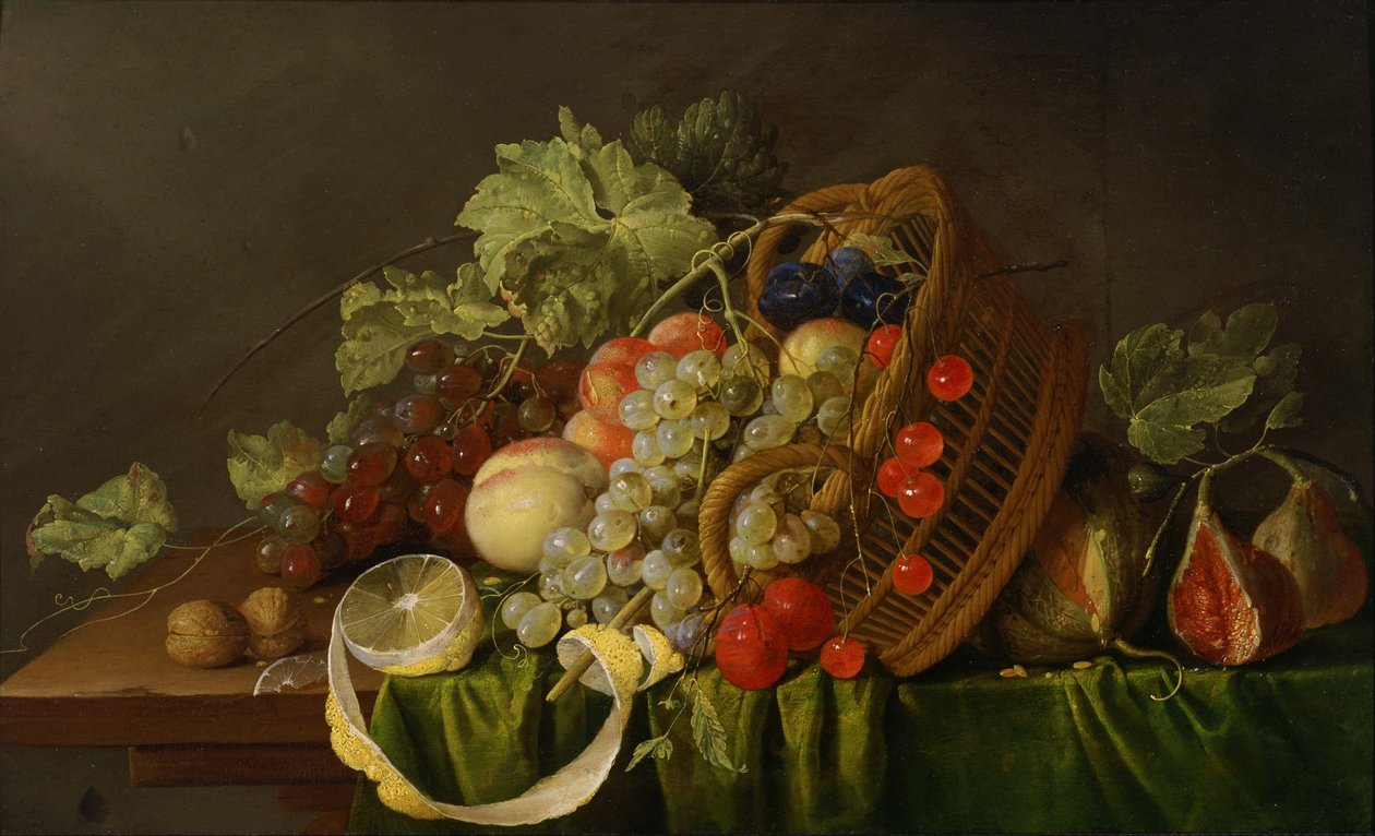 Naturaleza muerta con una cesta de frutas de Cornelis de Heem