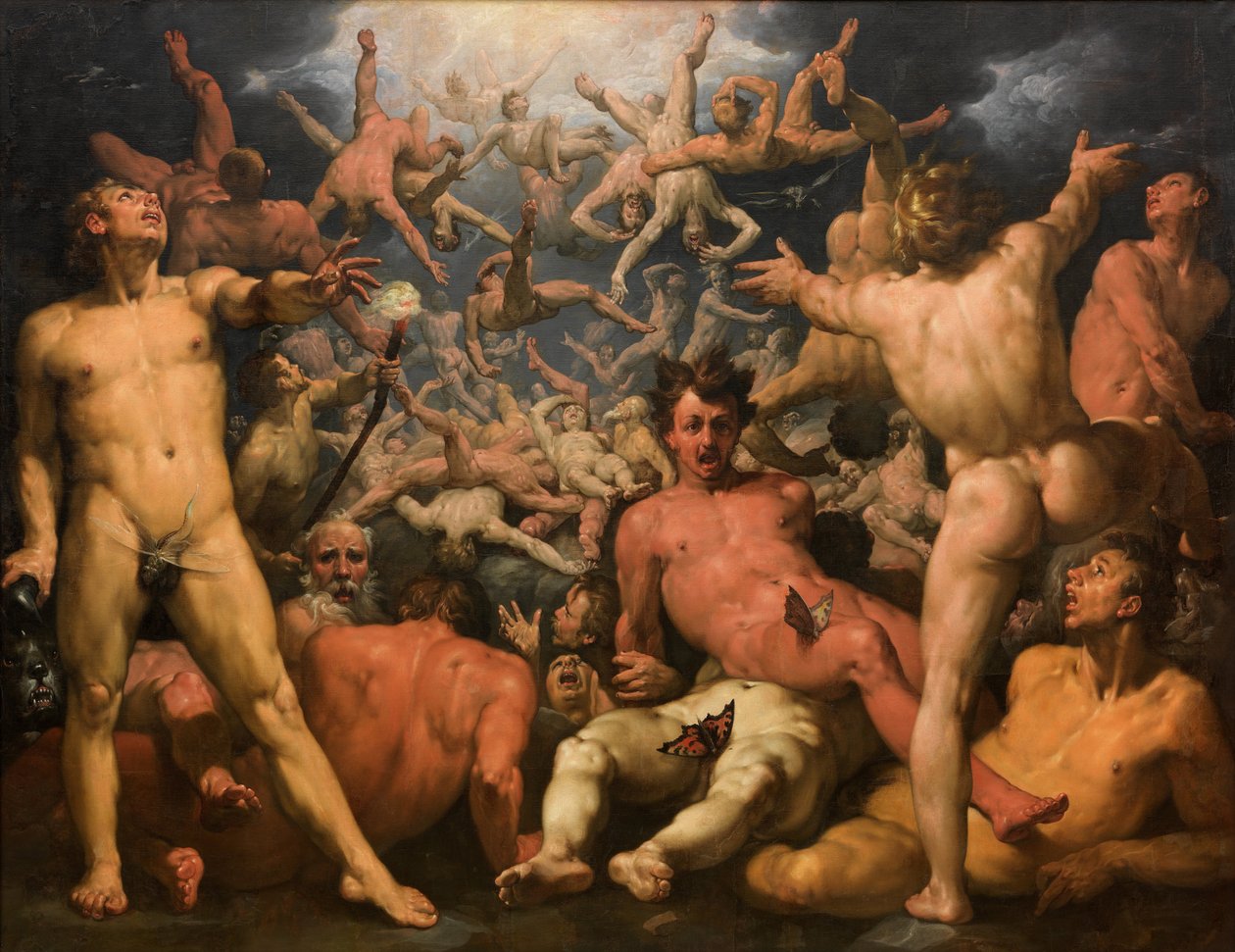 La caída de los titanes de Cornelis Cornelisz van Haarlem