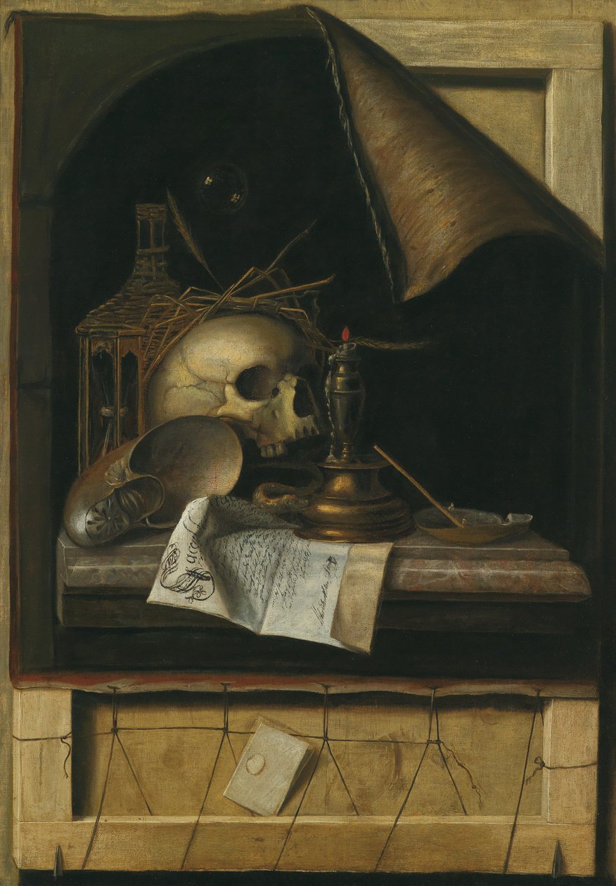 Bodegón de vanitas de Cornelis Norbertus Gysbrechts