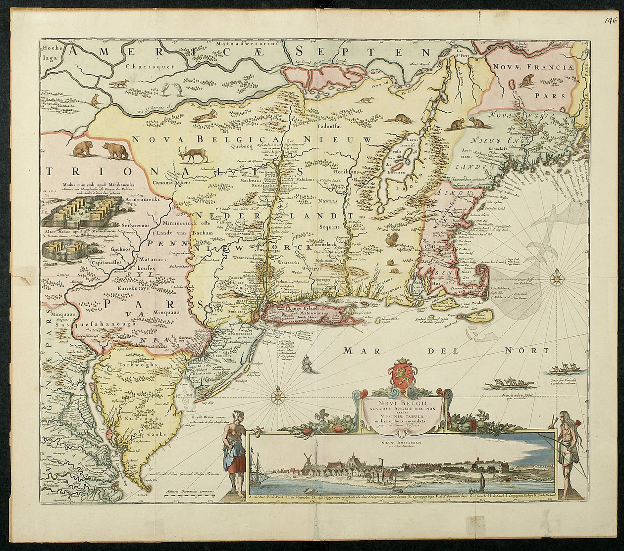 Novi Belgii, 1651 de Cornelis Visscher