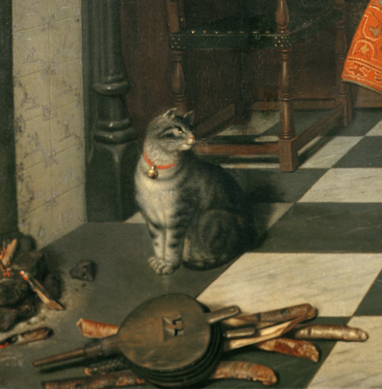 Los Jugadores de Ajedrez, c.1670 (detalle) de Cornelis de Man