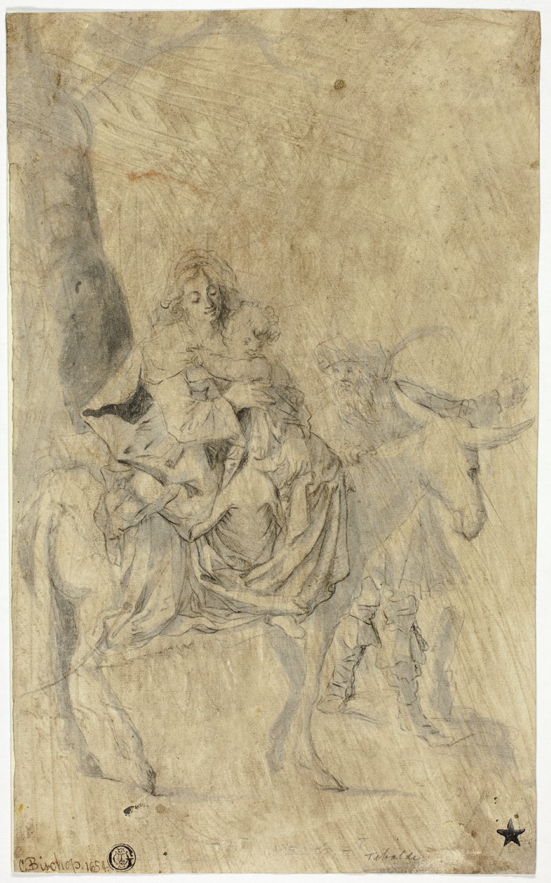 La huida a Egipto de Cornelis Bisschop