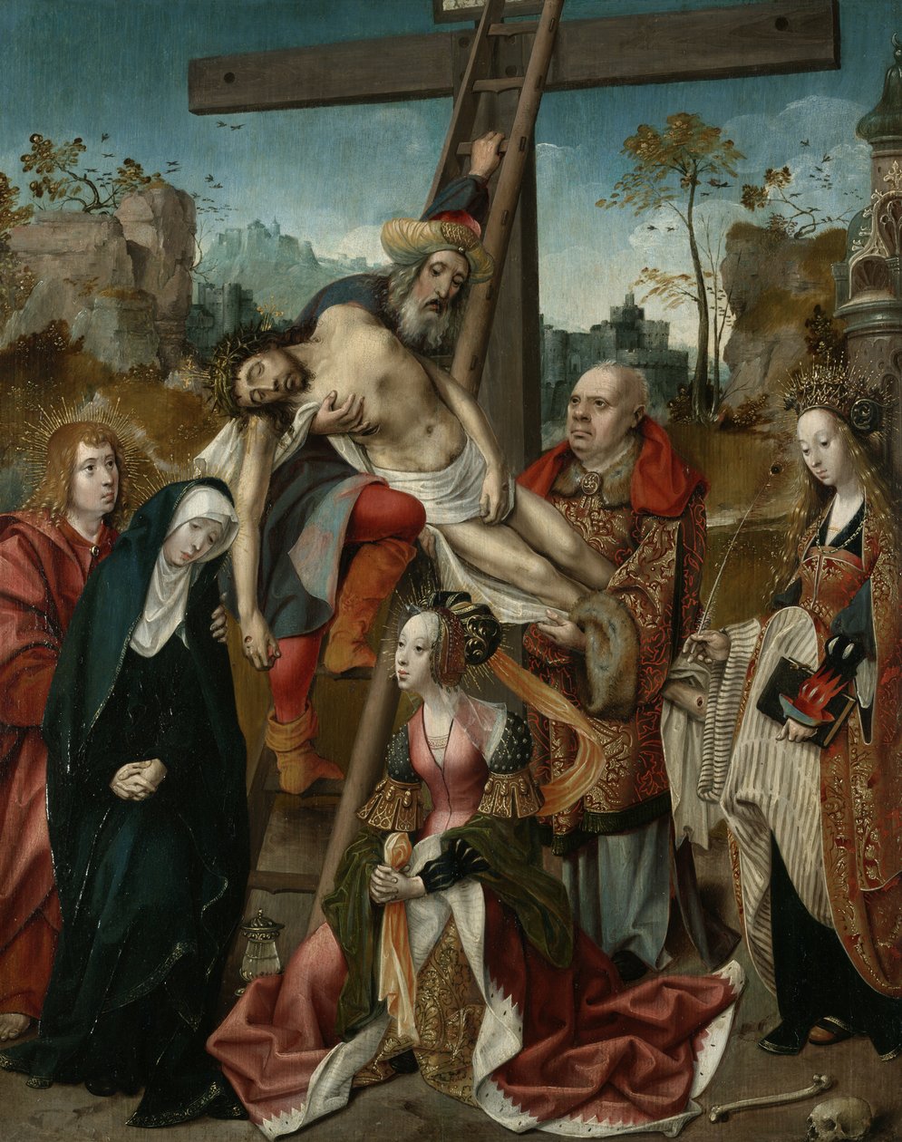 La deposición, c.1510-20 de Cornelis Engelbrechtsen