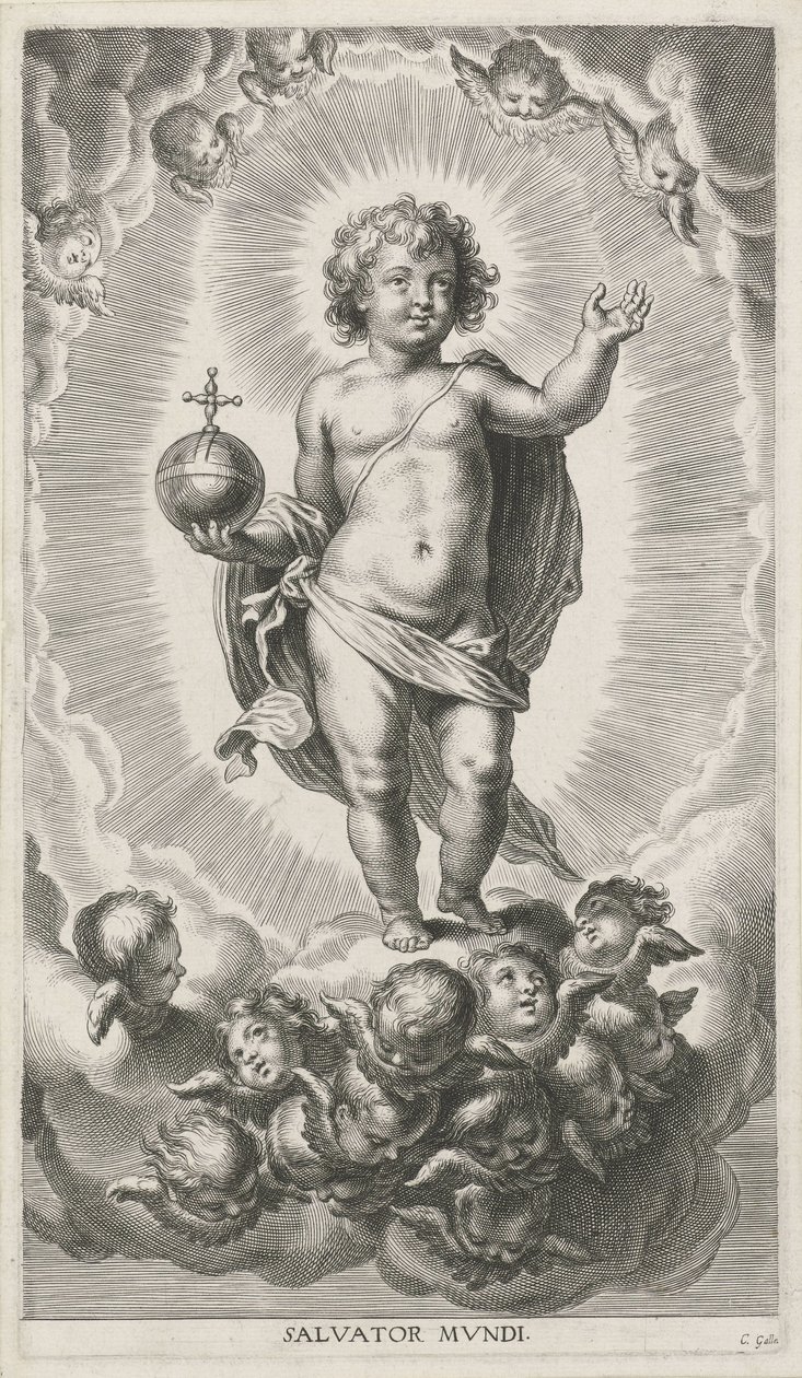 Cristo niño con orbe de Cornelis Galle (I)