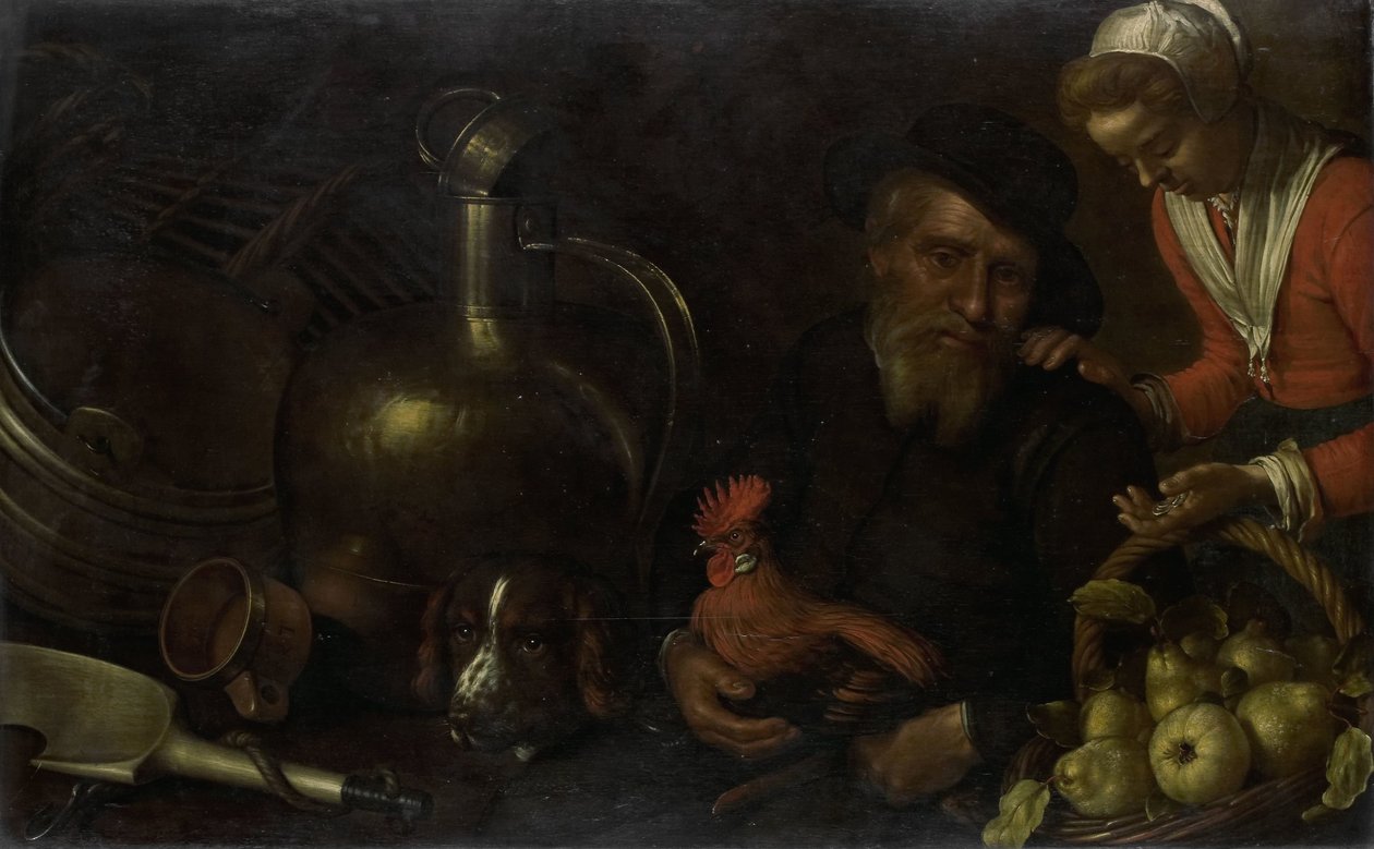 El vendedor de aves de corral de Cornelis Jacobsz. Delff