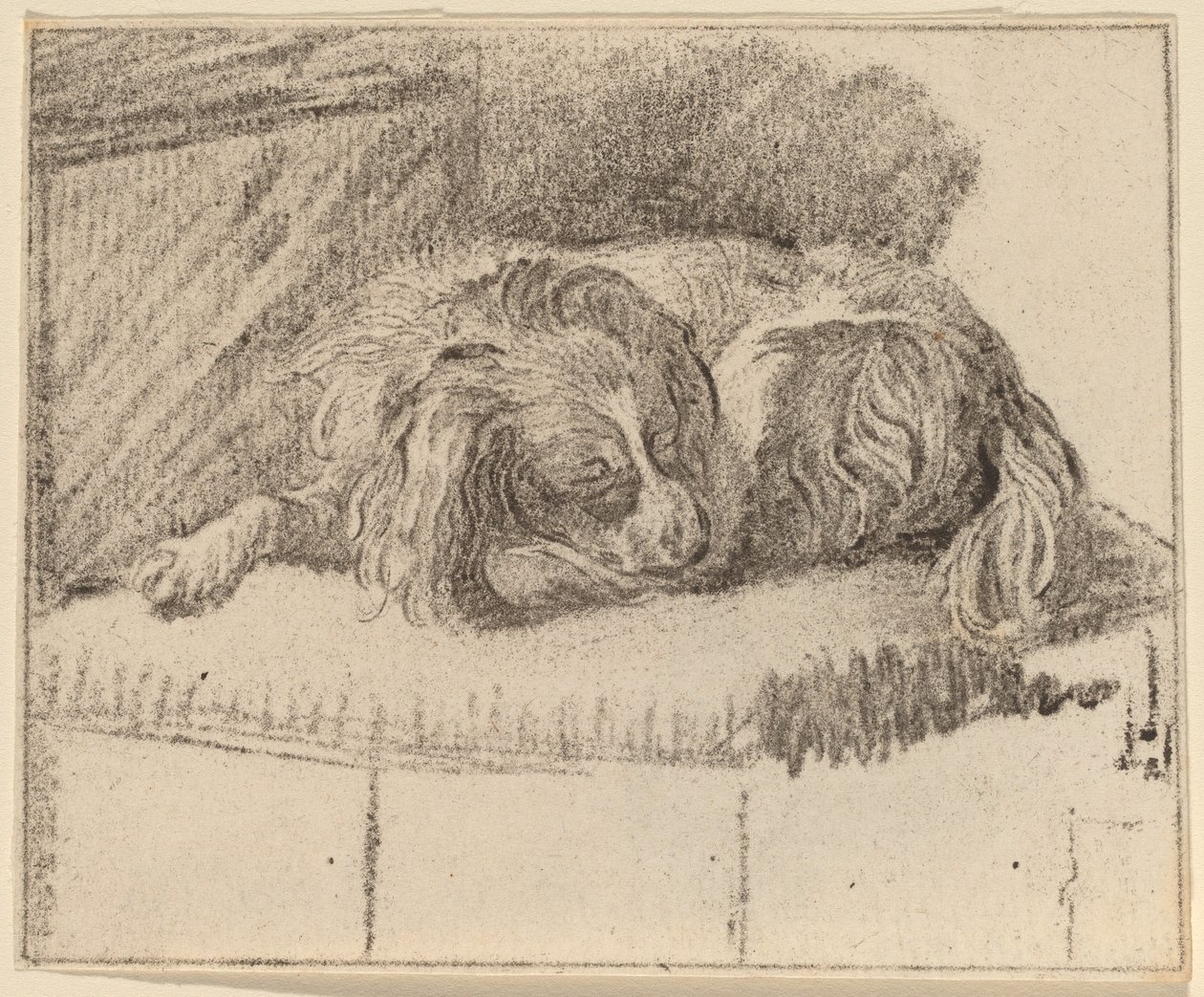 Perro Acostado de Cornelis Ploos van Amstel