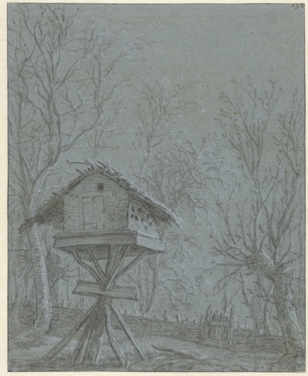 Palomar entre árboles de Cornelis Saftleven (possibly)