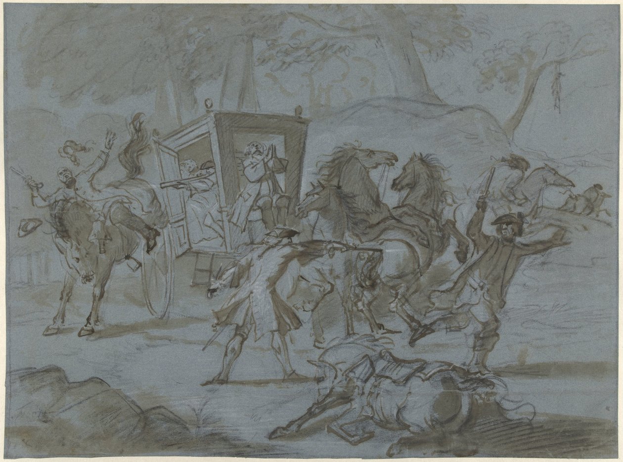 Robo en un carruaje de Cornelis Troost