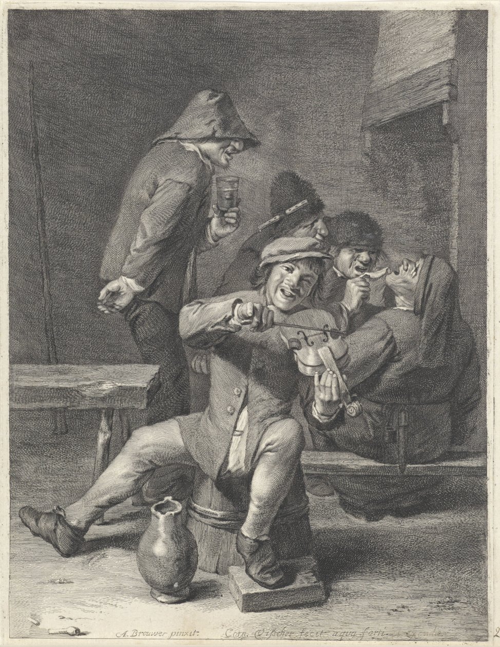 Violinista / Público de Cornelis Visscher (II)