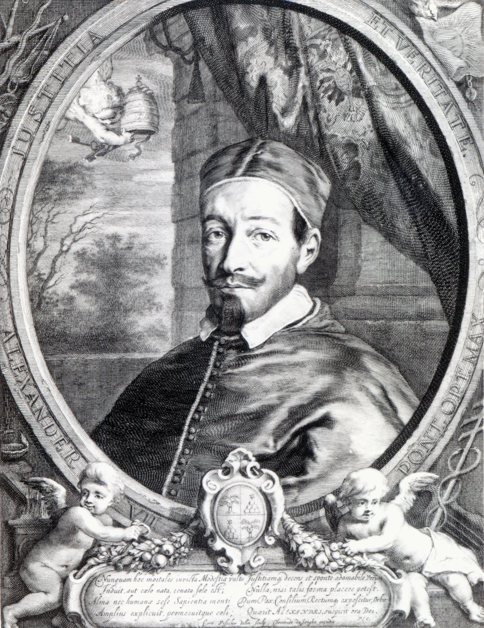 Papa Alejandro VII, publicado por Clement de Jonghe de Cornelis Visscher