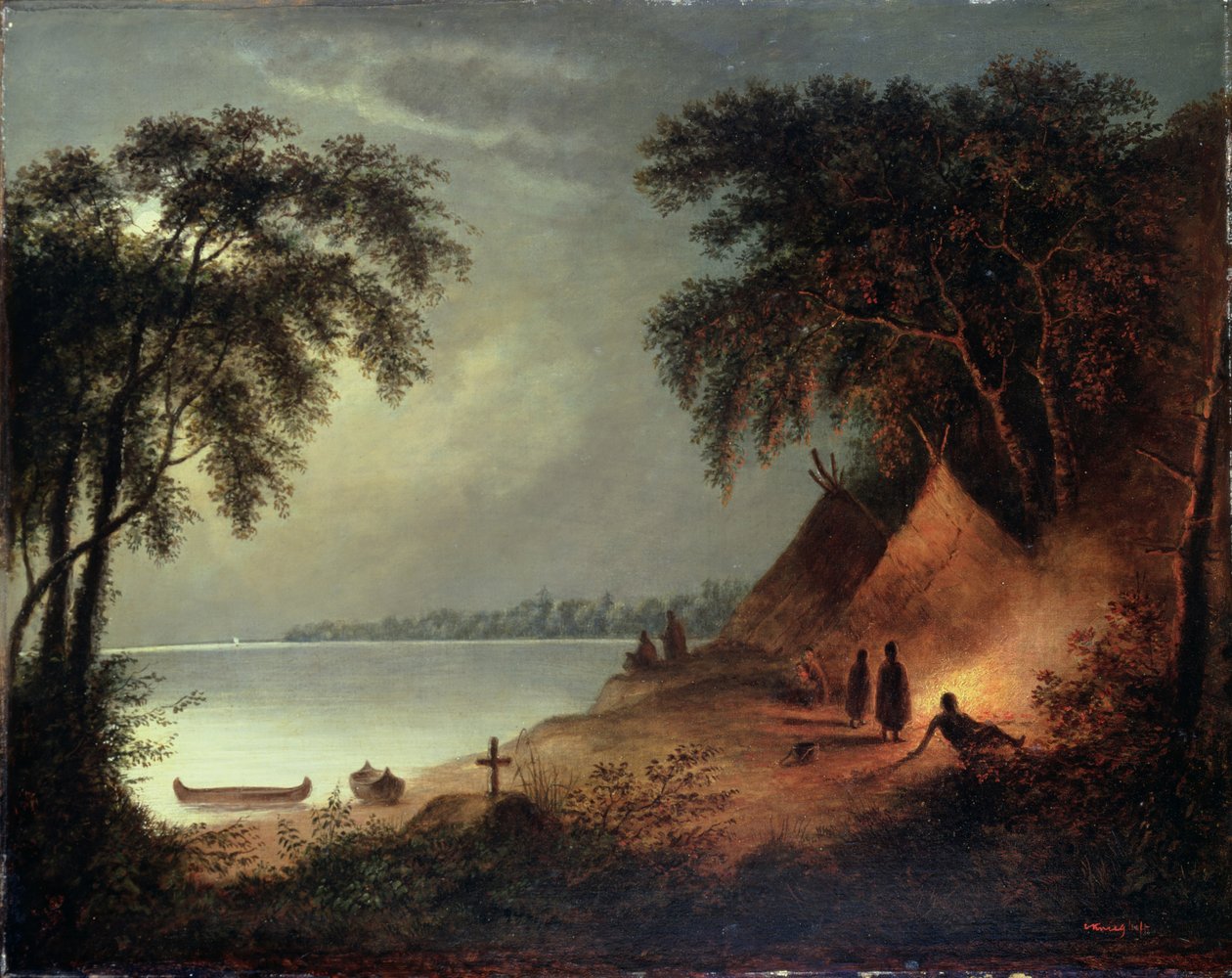 Entierro indio de Cornelius Krieghoff
