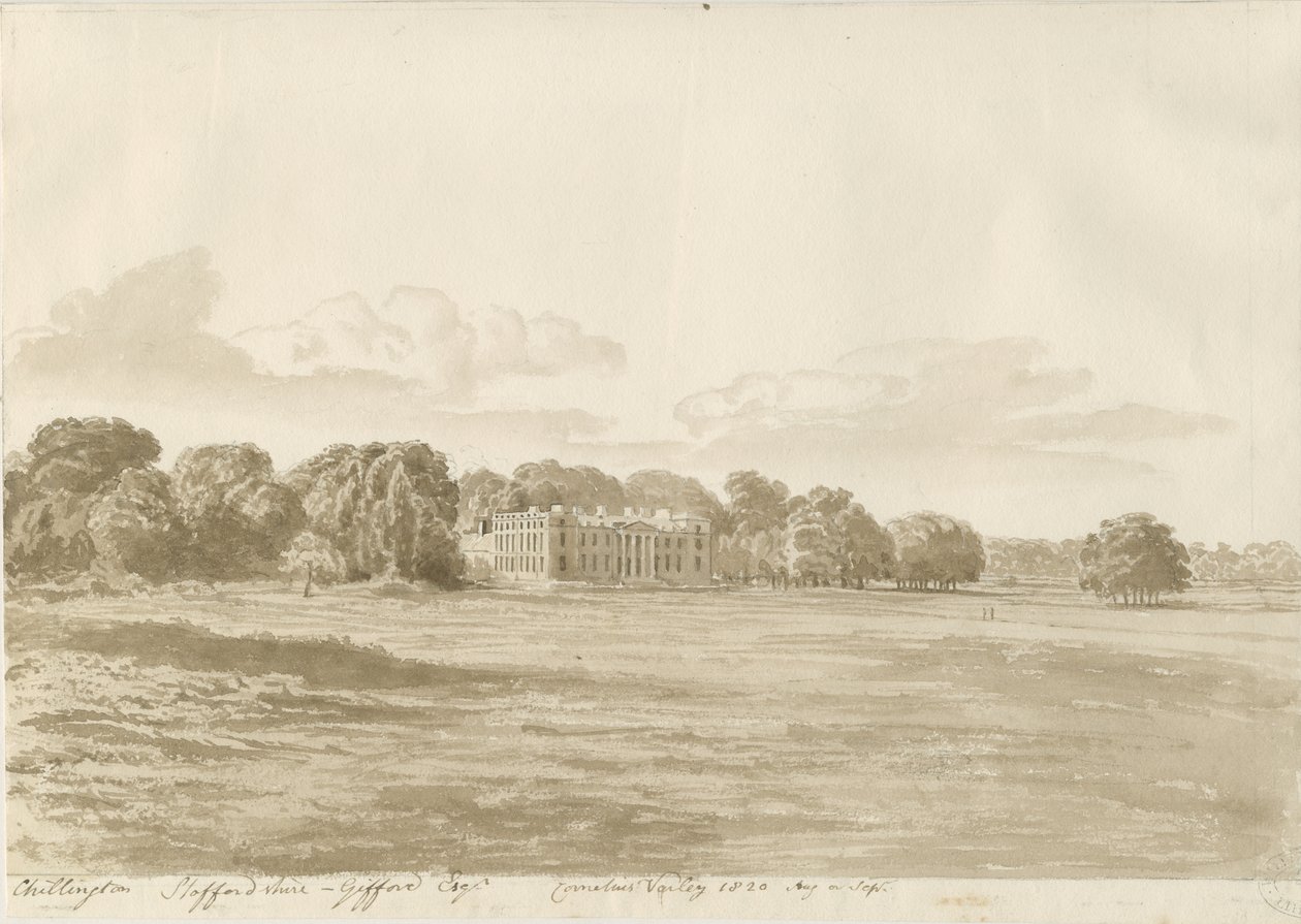 Chillington Hall de Cornelius Varley