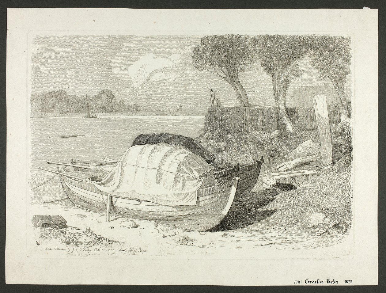Barcos varados de Cornelius Varley