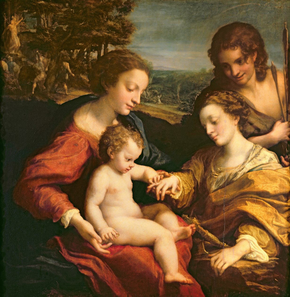 El matrimonio místico de Santa Catalina de Alejandría, c.1526-27 de Antonio da Correggio