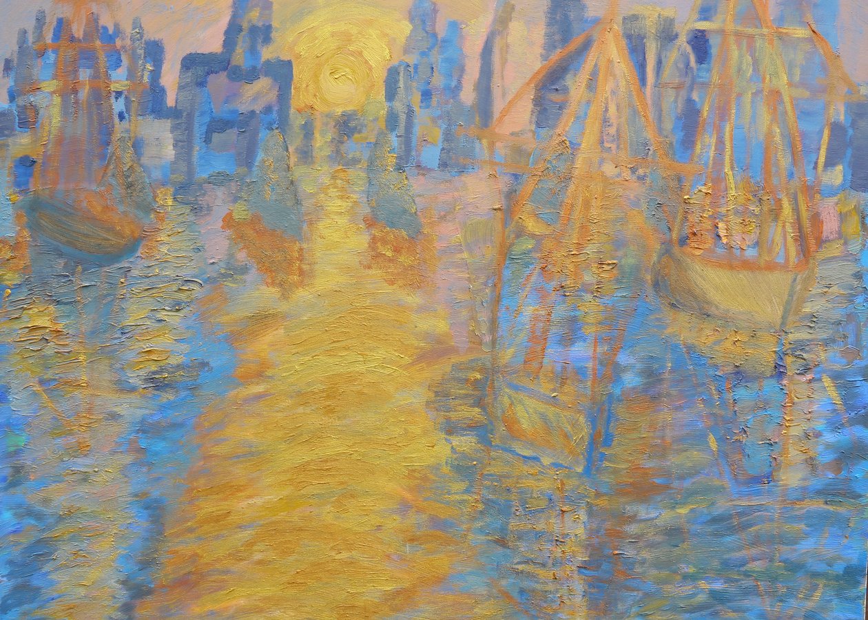 Horizonte de Londres, barcos altos y barrera del Támesis de Cosima Duggal