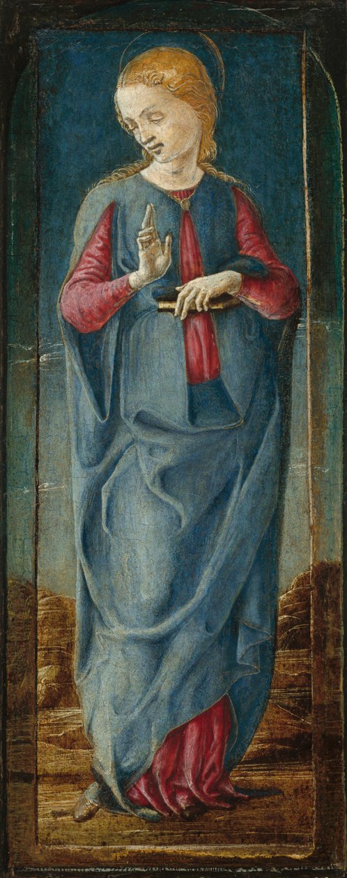 La Virgen Anunciada [panel derecho medio] de Cosmè Tura