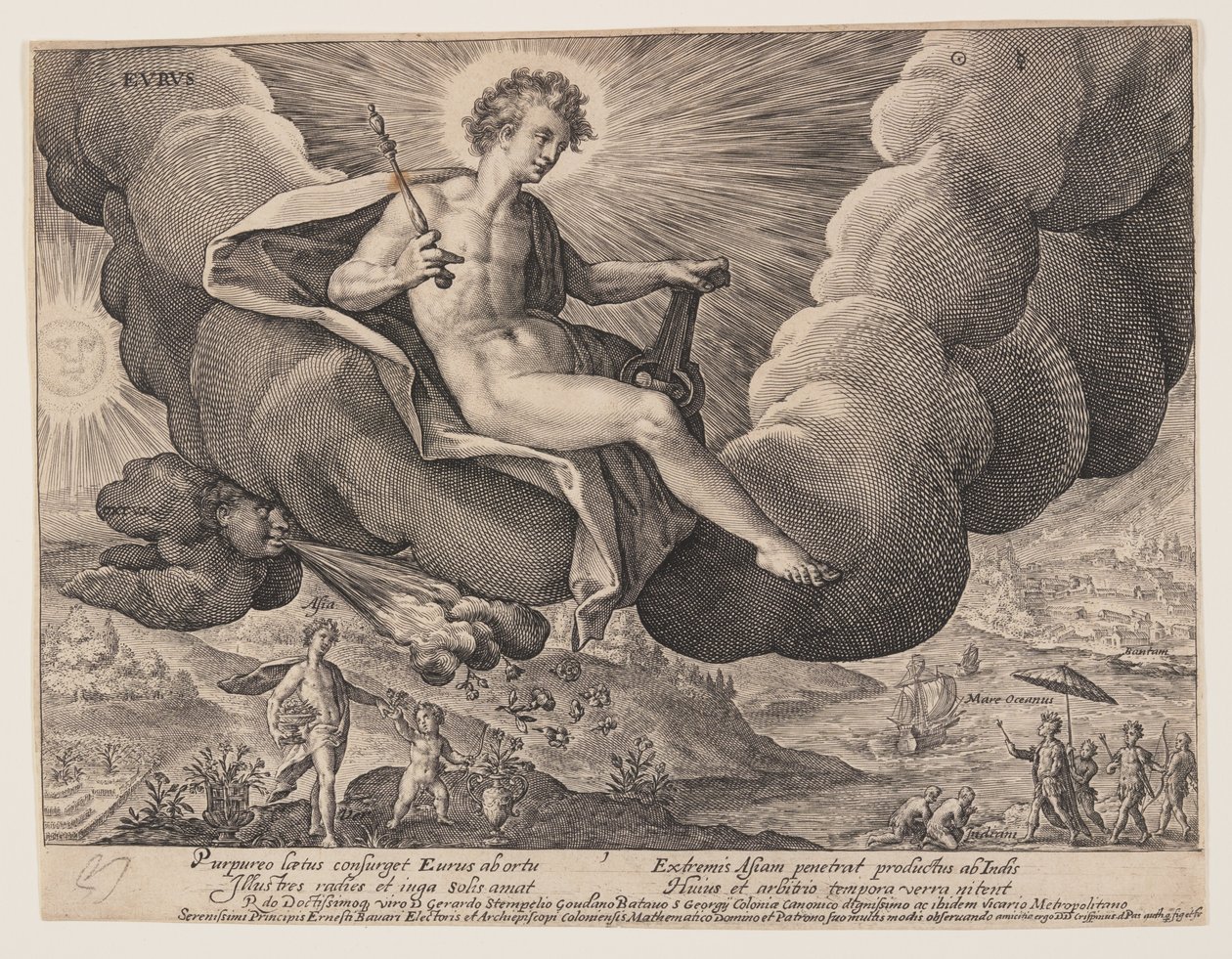 Eurus, de Los vientos de Crispijn van de Passe I