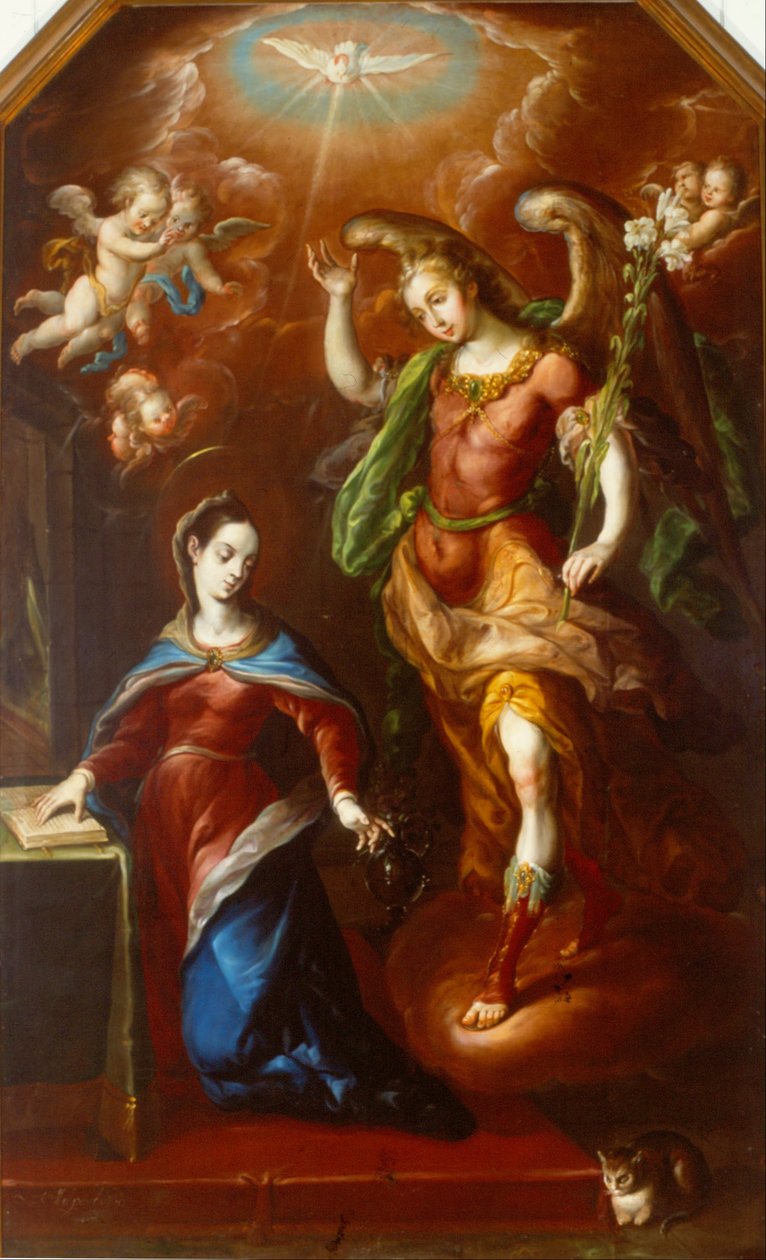 La Anunciación de Cristobal de Villalpando