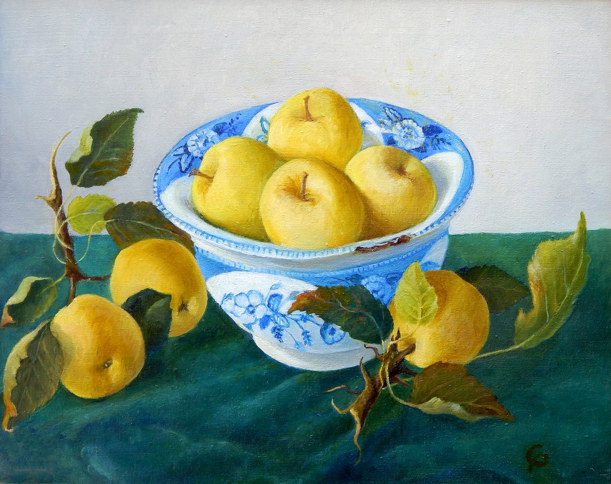 Manzanas en un Cuenco Azul, 2014 de Cristiana Angelini