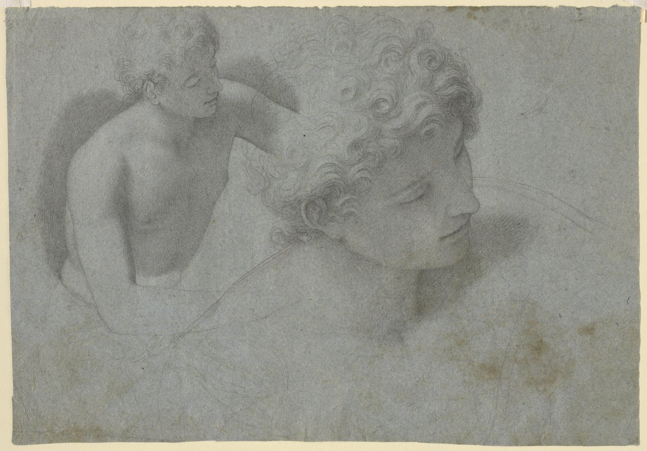 Dos estudios de un joven, c.1600-10 de Cristoforo Roncalli