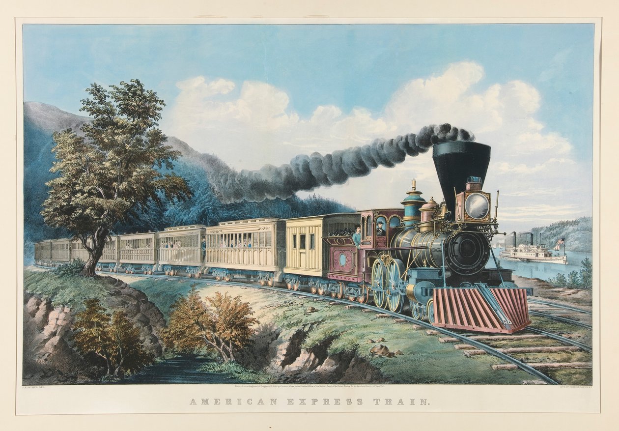 tren expreso americano de Currier and Ives