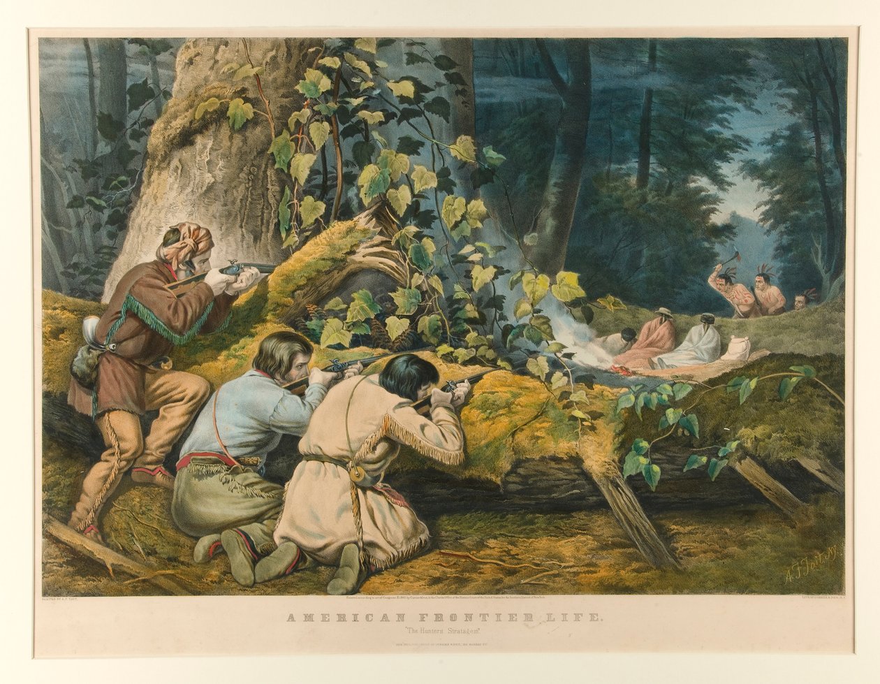Vida en la frontera americana de Currier and Ives