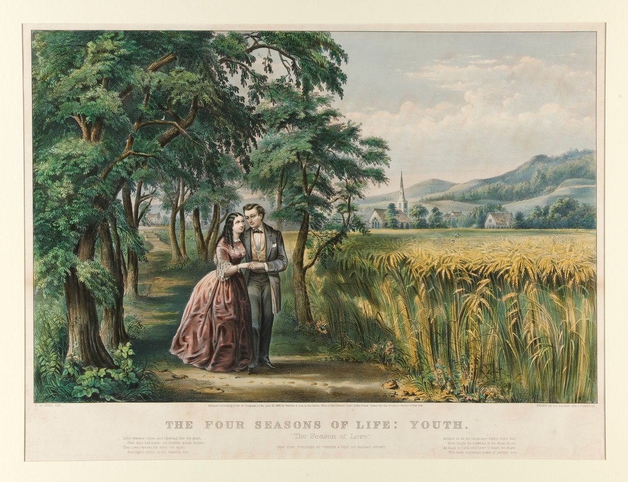 Las cuatro estaciones de la vida: juventud de Currier and Ives