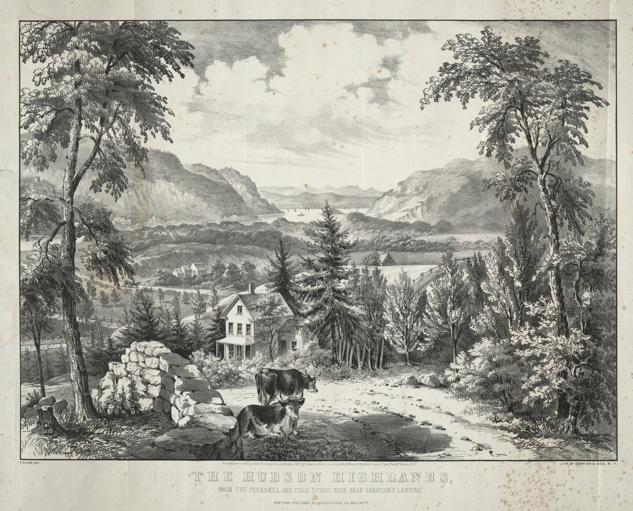 las tierras altas de hudson de Currier and Ives