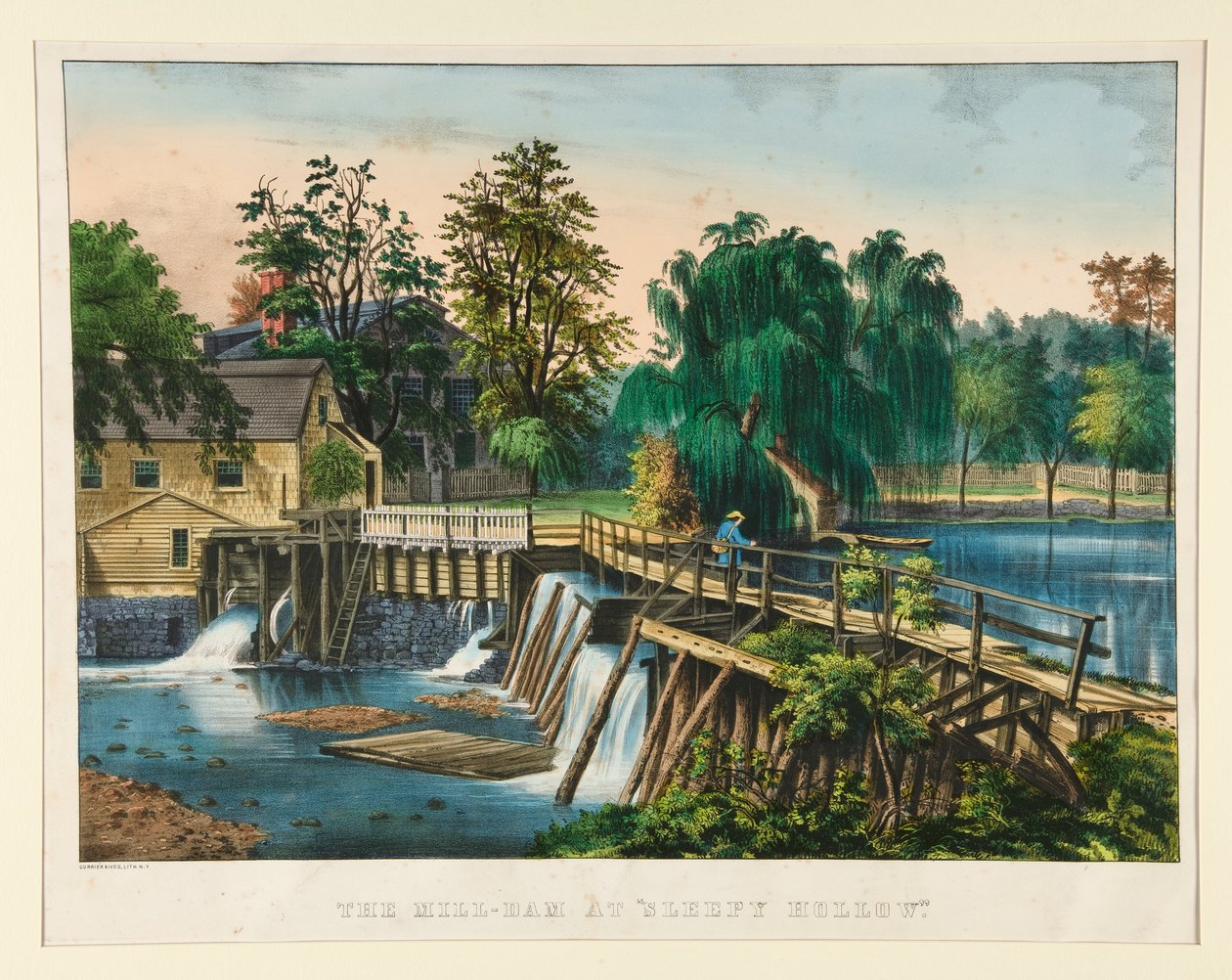 La presa del molino en de Currier and Ives