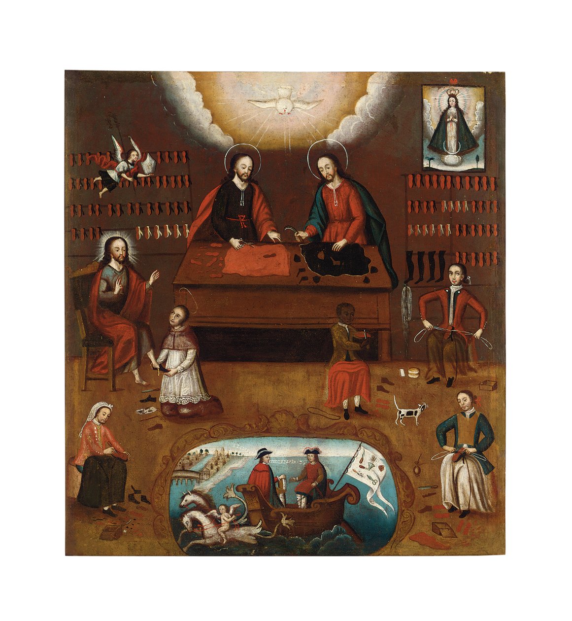 Santos Crispín y Crispiniano de Cuzco School